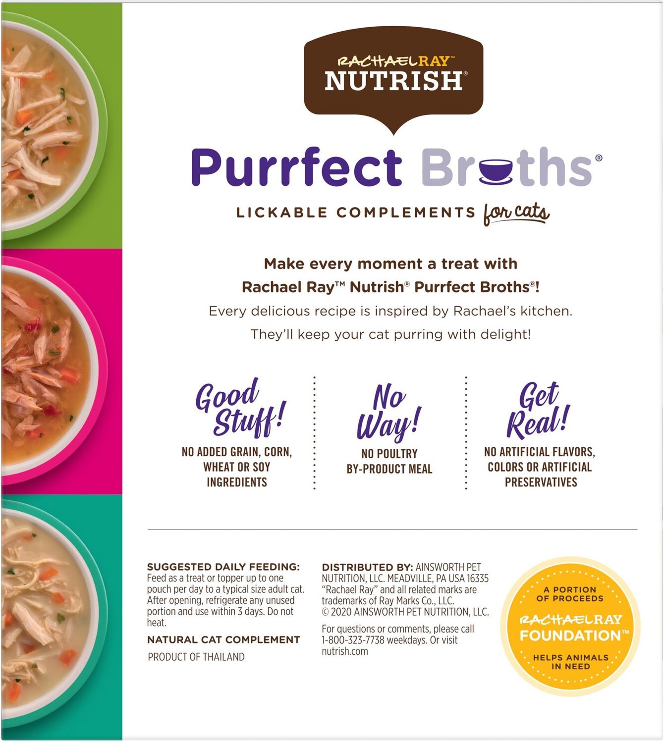 RACHAEL RAY NUTRISH Purrfect Broths All Natural Grain-Free Variety Pack ...
