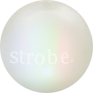 Planet Dog Orbee-Tuff LED Strobe Ball Tough Dog Chew Toy, White