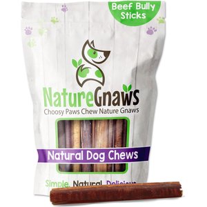 Nature Gnaws Large Bully Sticks 5 - 6" Dog Treats, 10 count