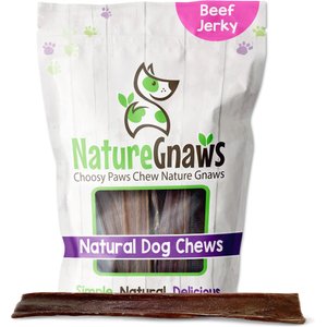 Nature Gnaws Beef Jerky Chews Dog Treats, 20 count, 9 - 10 in