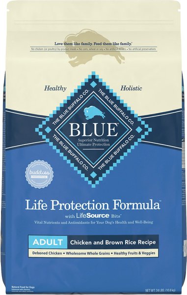 Blue Buffalo Life Protection Formula Adult Chicken & Brown Rice Recipe Dry Dog Food, 24-lb bag slide 1 of 10