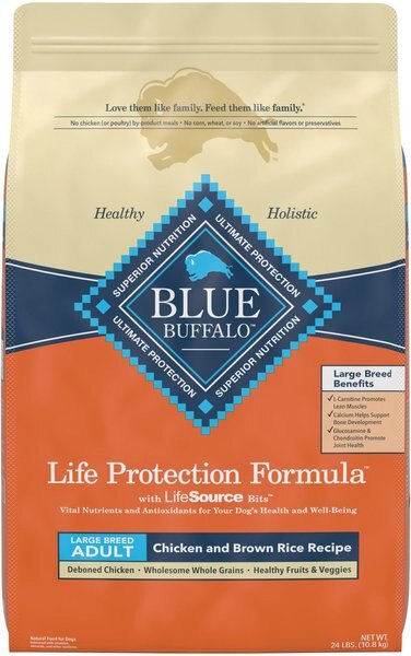 Blue Buffalo Life Protection Formula Large Breed Adult Chicken & Brown Rice Recipe Dry Dog Food, 24-lb bag slide 1 of 10