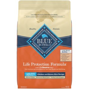 Blue Buffalo Life Protection Formula Large Breed Adult Chicken & Brown Rice Recipe Dry Dog Food, 24-lb bag