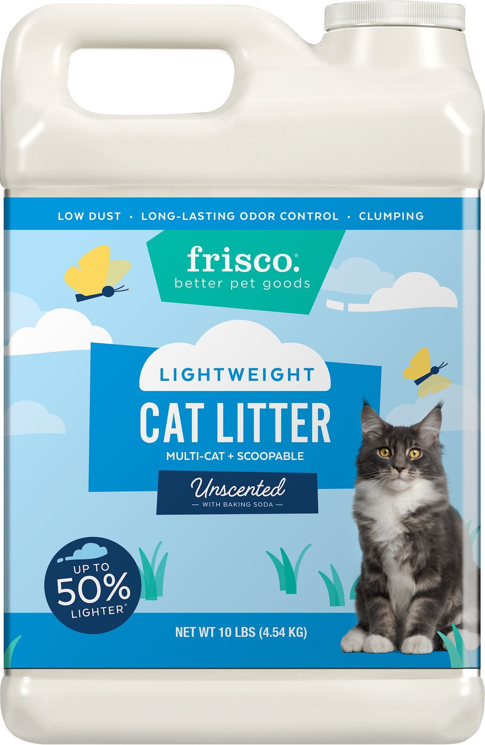 Frisco Lightweight MultiCat Clumping Cat Litter, 10lb jug