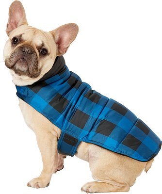 Frisco Reversible Dog & Cat Plaid Puffer Coat, slide 1 of 1