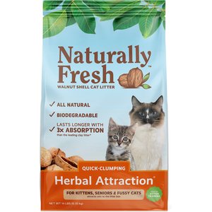 Naturally Fresh Herbal Attraction Scented Clumping Walnut Cat Litter, 14-lb bag