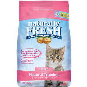 Naturally Fresh Kitten Training Unscented Clumping Walnut Cat Litter, 14-lb bag