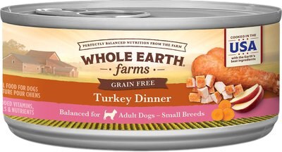 Whole Earth Farms Small Breed Turkey Dinner Grain-Free Canned Dog Food, slide 1 of 1