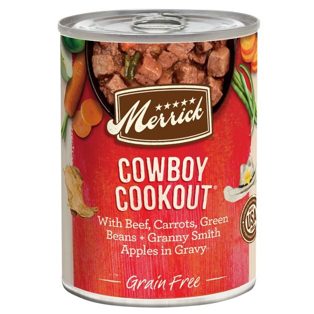 Merrick GrainFree Cowboy Cookout Canned Dog Food, 12.7oz, case of 12