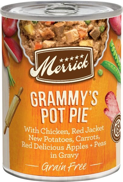 Merrick Grain-Free Wet Dog Food Grammy's Pot Pie, 12.7-oz can, case of 12 slide 1 of 9