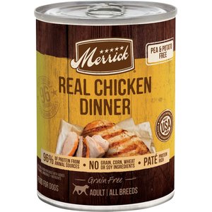 Merrick Grain-Free Wet Dog Food Real Chicken Recipe, 12.7-oz can, case of 12