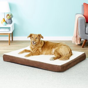 Petmaker Orthopedic Sherpa Pillow Dog Bed w/Removable Cover, Brown, X-Large