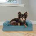 FurHaven Plush & Suede Orthopedic Sofa Cat & Dog Bed, Deep Pool, Small