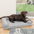 FurHaven Quilted Orthopedic Sofa Cat & Dog Bed w/ Removable Cover, Large, Silver Gray