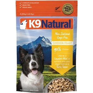 K9 Natural Chicken Feast Raw Grain-Free Freeze-Dried Dog Food, 1.1-lb bag