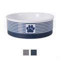 Bone Dry Paw Patch & Stripes Ceramic Dog & Cat Bowl