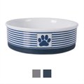 Bone Dry Paw Patch and Stripes Non-Skid Ceramic Dog & Cat Bowl, 3-cup