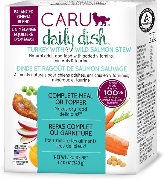 Caru Daily Dish Turkey with Wild Salmon Stew Grain-Free Wet Dog Food, 12.5-oz, case of 12 slide 1 of 10