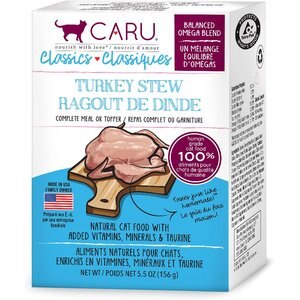 Caru Classic Turkey Stew Grain-Free Wet Cat Food, 6-oz, case of 12