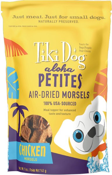 Tiki Dog Aloha Petites Air-Dried Chicken Morsels Grain-Free Dog Treats, 5-oz bag slide 1 of 9