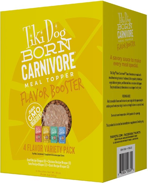 Tiki Dog Aloha Petites Flavor Booster Variety Pack Dog Food Topper, 1.5-oz pouch, case of 12 slide 1 of 10