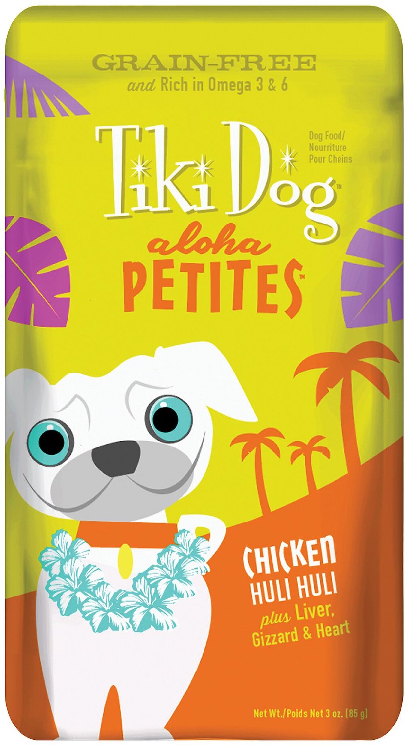 TIKI DOG Aloha Petites Chicken Huli Huli GrainFree Dog Food, 3.5oz