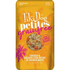 Tiki Dog Aloha Petites Chicken Huli Huli Grain-Free Dog Food, 3.5-oz pouch, case of 12