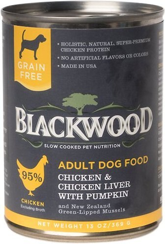 Blackwood Chicken & Chicken Liver With Pumpkin Grain-Free Adult Canned Dog Food, 13-oz, case of 12 slide 1 of 1