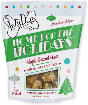 The Lazy Dog Cookie Co. Home For The Holidays Maple Glazed Ham Dog Treats, 5-oz bag, slide 1 of 1