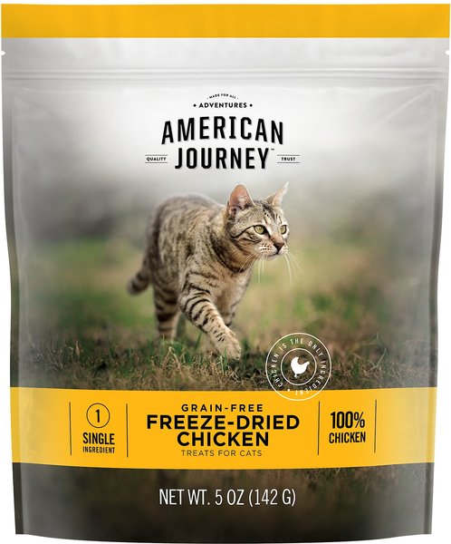 American Journey 100% Chicken Freeze-Dried Grain-Free Cat Treats, 5-oz bag slide 1 of 7