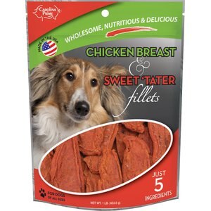 Carolina Prime Pet Chicken Breast & Sweet 'Tater Fillets Dog Treats, 1-lb bag