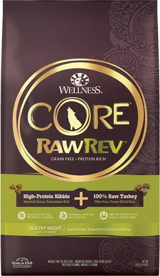 Wellness CORE RawRev Grain-Free Healthy Weight Recipe with Freeze Dried Turkey Dry Dog Food, slide 1 of 1