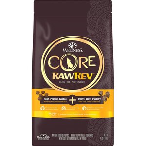 Wellness CORE RawRev Grain-Free Puppy Recipe with Freeze-Dried Turkey Dry Dog Food, 4-lb bag