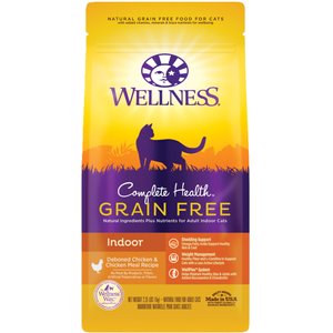 Wellness Complete Health Grain-Free Indoor Deboned Chicken Recipe Dry Cat Food, 2.25-lb bag