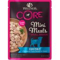 Wellness CORE Grain-Free Small Breed Mini Meals Chunky Chicken & Tuna in Gravy Dog Food Pouches, 3-oz, case of 12