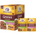Wellness Healthy Indulgence Gravies Grain-Free Variety Pack Cat Food Pouches, 3-oz, case of 8