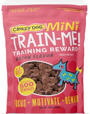 Crazy Dog Train-Me! Minis Bacon Flavor Dog Treats, slide 1 of 1