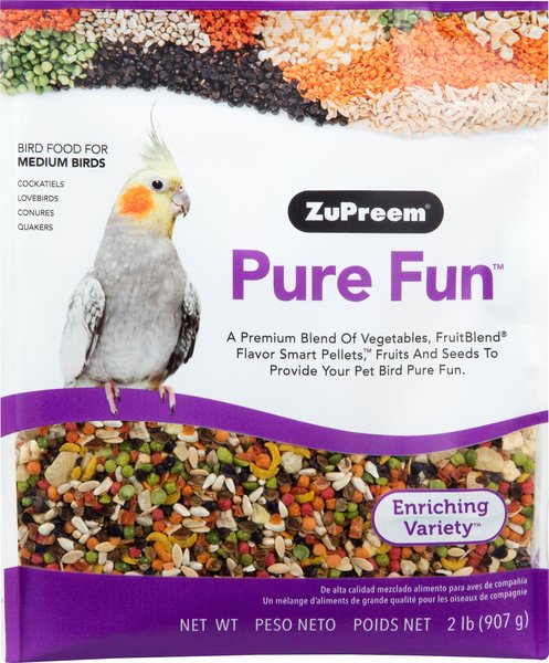 ZuPreem Pure Fun Enriching Variety Medium Bird Food, 2-lb bag slide 1 of 7