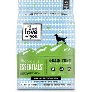 I and Love and You Naked Essentials Grain-Free Lamb and Bison Recipe Dry Dog Food, 40-lb bag