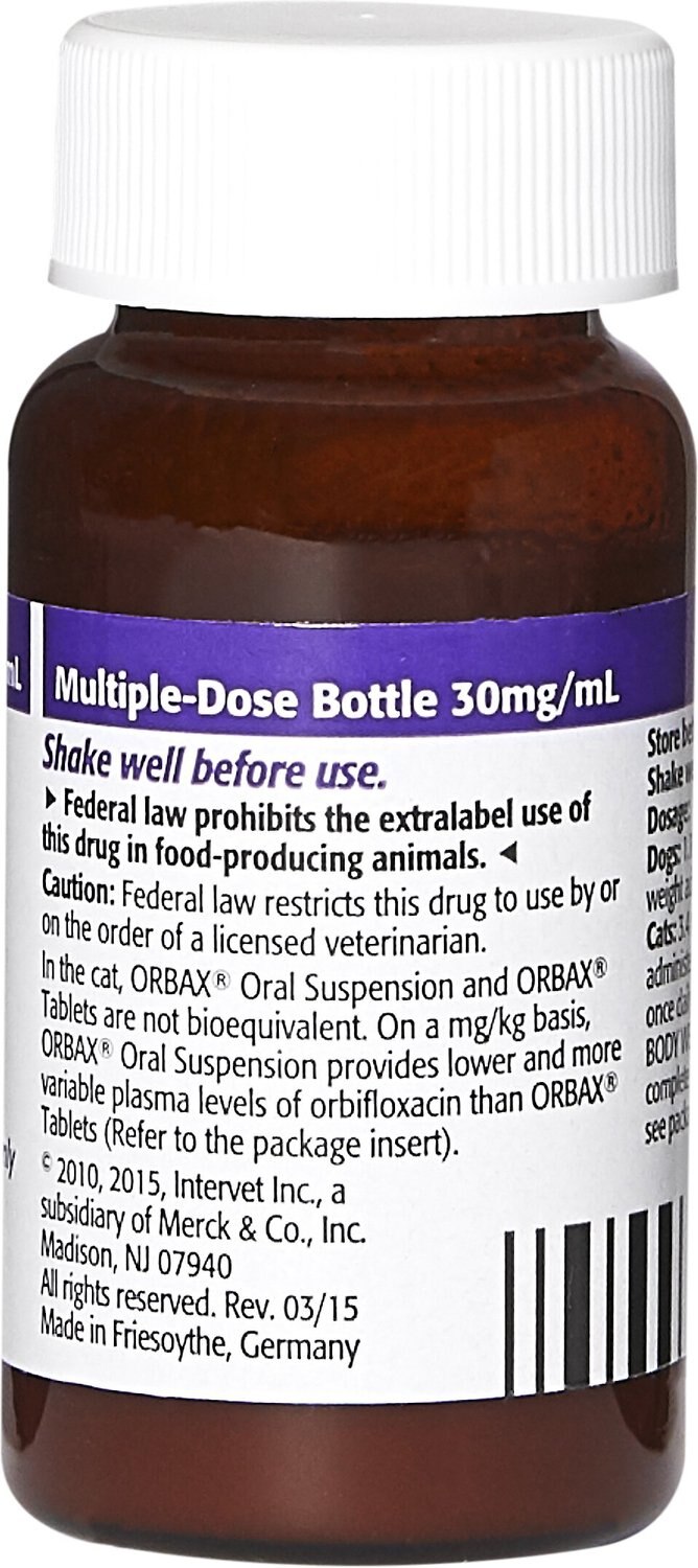 ORBAX Oral Suspension for Dogs & Cats, 30 mg/mL, 20mL