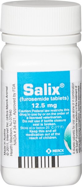 Salix (Furosemide) Tablets for Dogs & Cats, 12.5-mg, 1 tablet slide 1 of 7