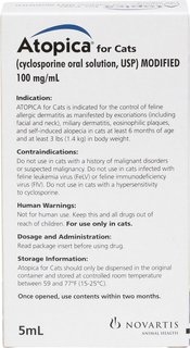 Atopica For Cats Dosage Chart