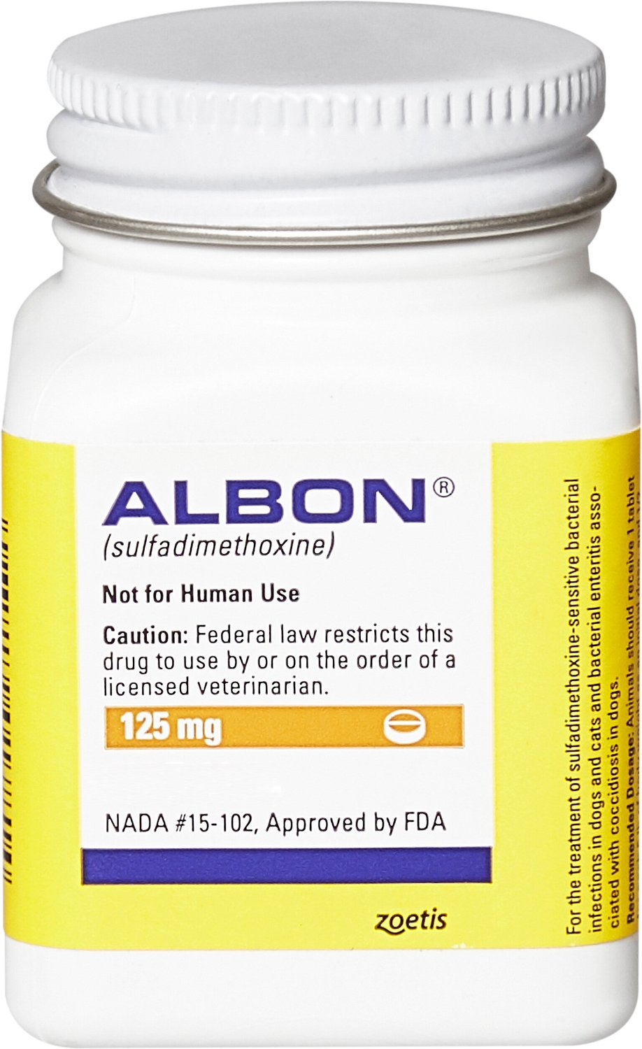 ALBON Tablets for Dogs & Cats, 125mg, 1 tablet