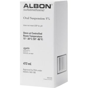 Albon Oral Suspension 5% for Dogs & Cats, 16-oz