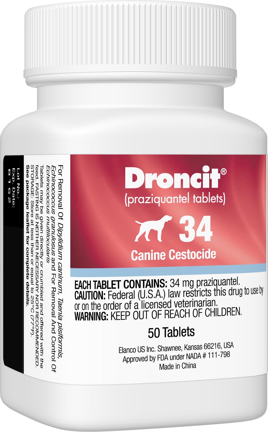 Droncit Tablets for Dogs, 34mg, 1 tablet