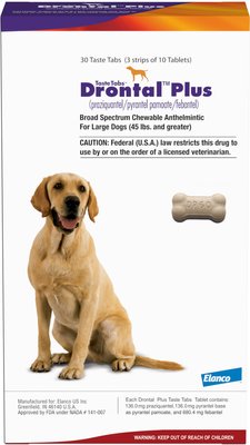 DRONTAL Plus Taste Tabs for Dogs, over 