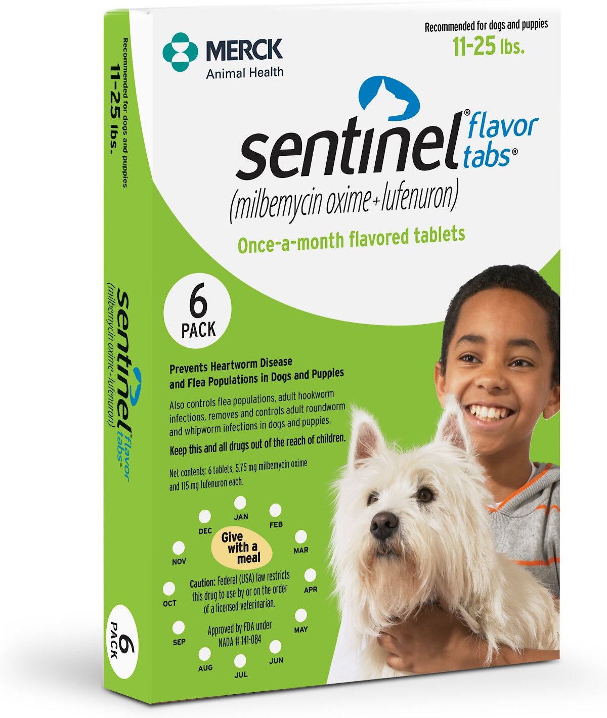 SENTINEL Flavor Tablets for Dogs, 11-25 