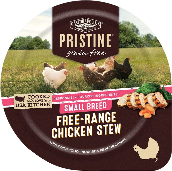 Castor & Pollux PRISTINE Grain-Free Small Breed Free-Range Chicken Stew Canned Dog Food, 3.5-oz, case of 12 slide 1 of 5