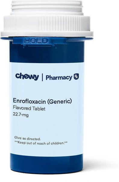 Enrofloxacin (Generic) Flavored Tablets for Dogs & Cats, 22.7-mg, 1 tablet slide 1 of 4