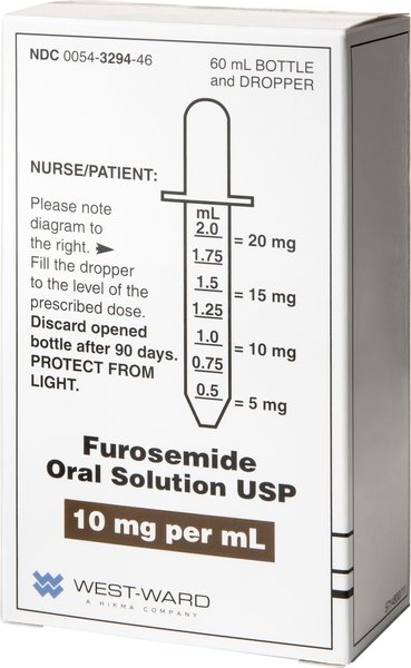 Furosemide (Generic) Oral Solution for Dogs, 10 mg/mL, 60-cc slide 1 of 7